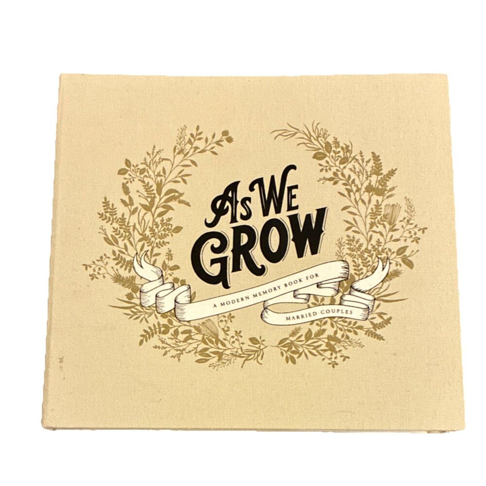 promptly As We Grow Modern Memory Book for Married Couples Beige
